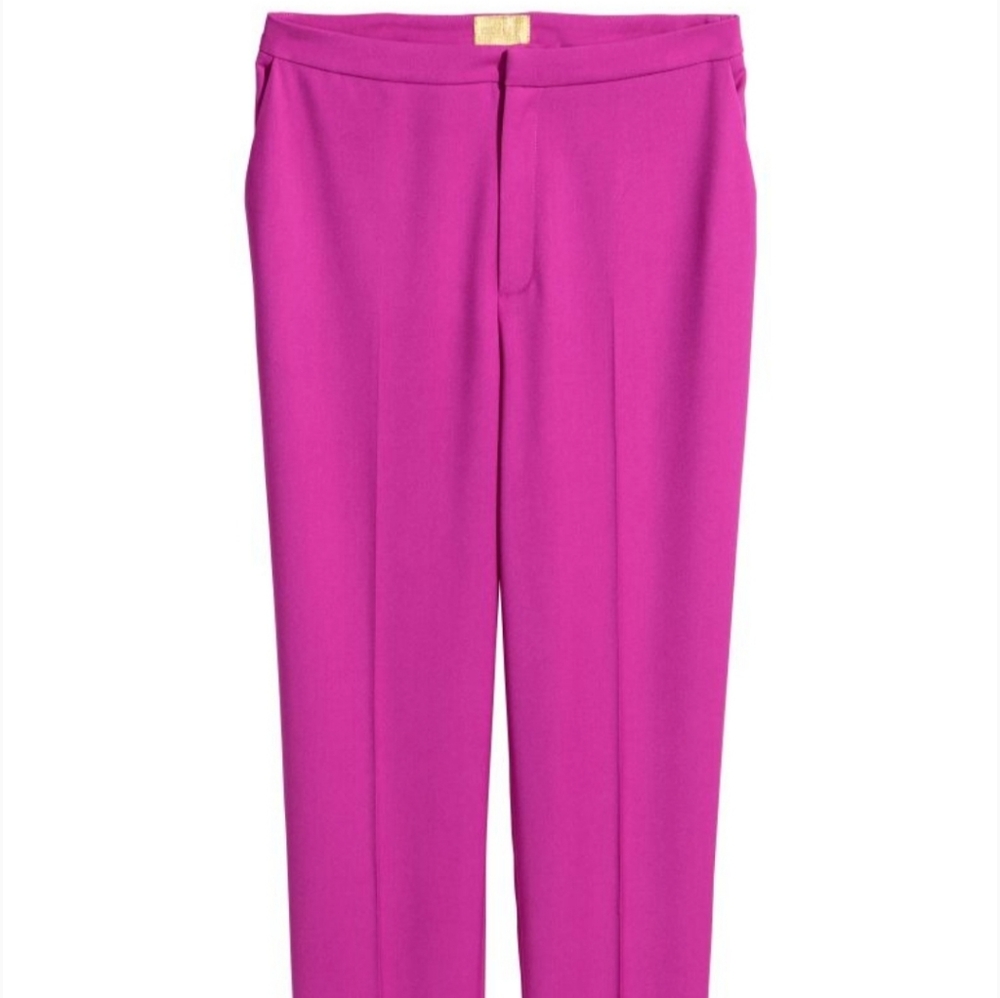 H&M PREMIUM Magenta suit ankle slacks
